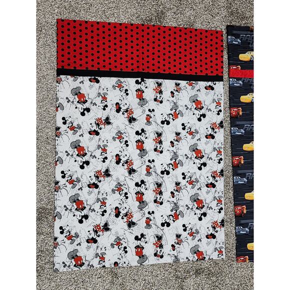 Mickey Mouse & Cars Race Win Standard Pillowcases Boy's Bedroom Kids x2 - Picture 5 of 9